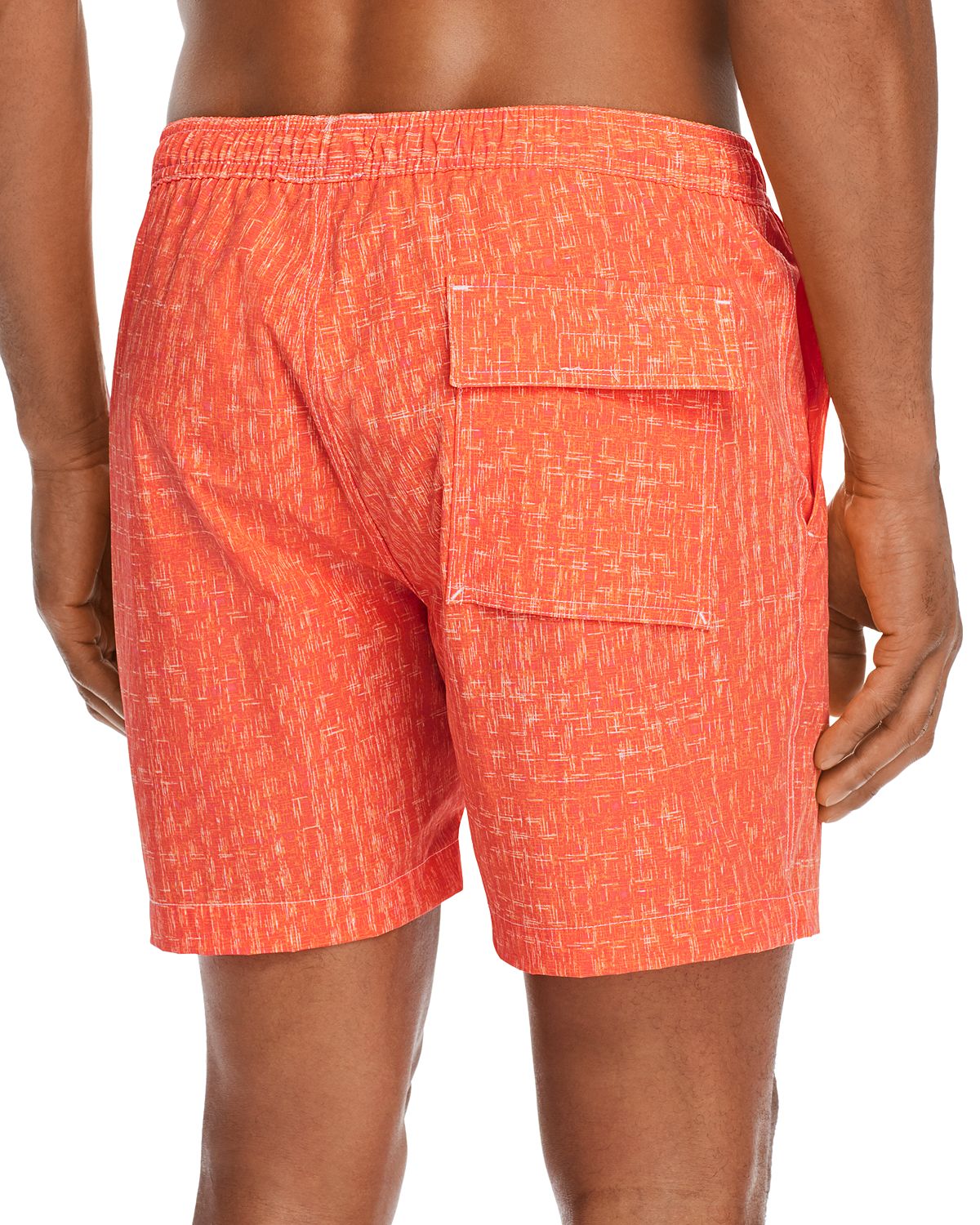 Psycho Bunny Crosshatch Print Swim Trunks Paradise