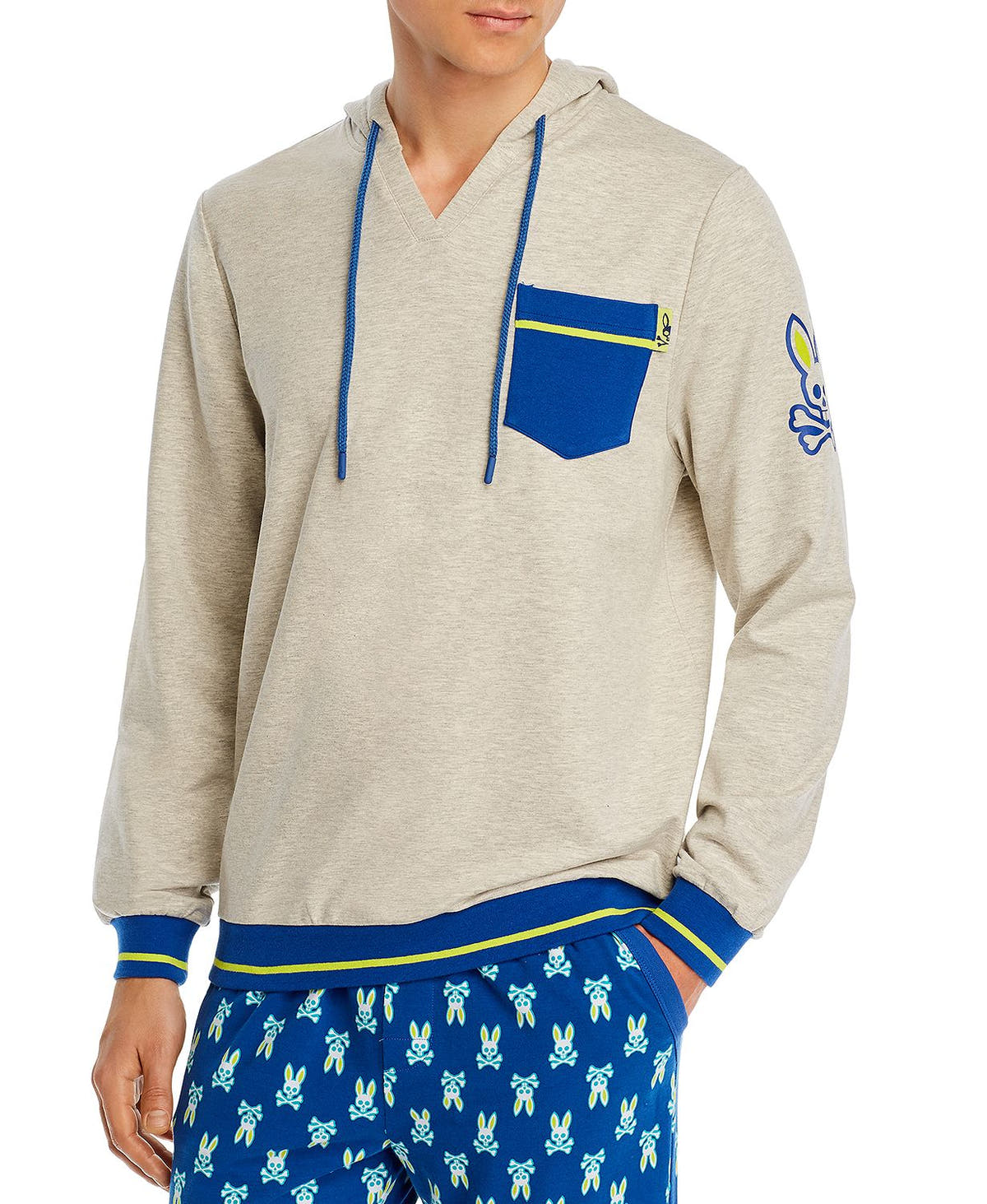 Psycho Bunny Lounge Hooded Sweatshirt Pebble