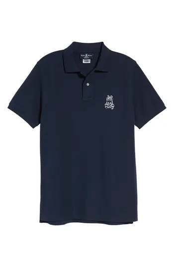 Psycho Bunny Men's Camo Polo Blue