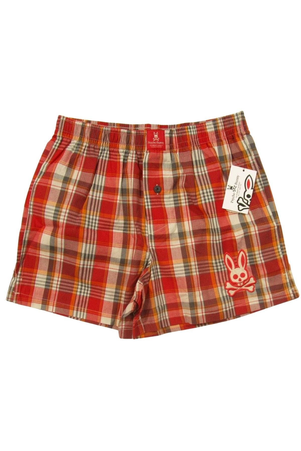 Psycho Bunny Red Handed Plaid Boxer