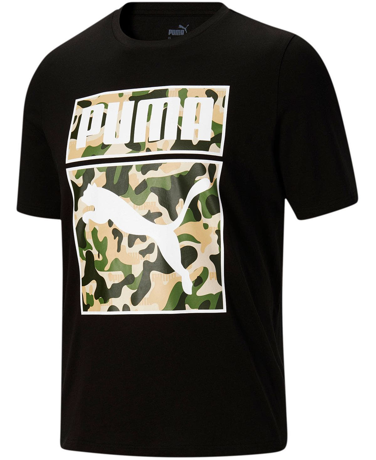 Puma One Shot Camo Logo T-shirt Black