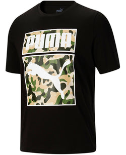 Puma One Shot Camo Logo T-shirt Black thumbnail 1