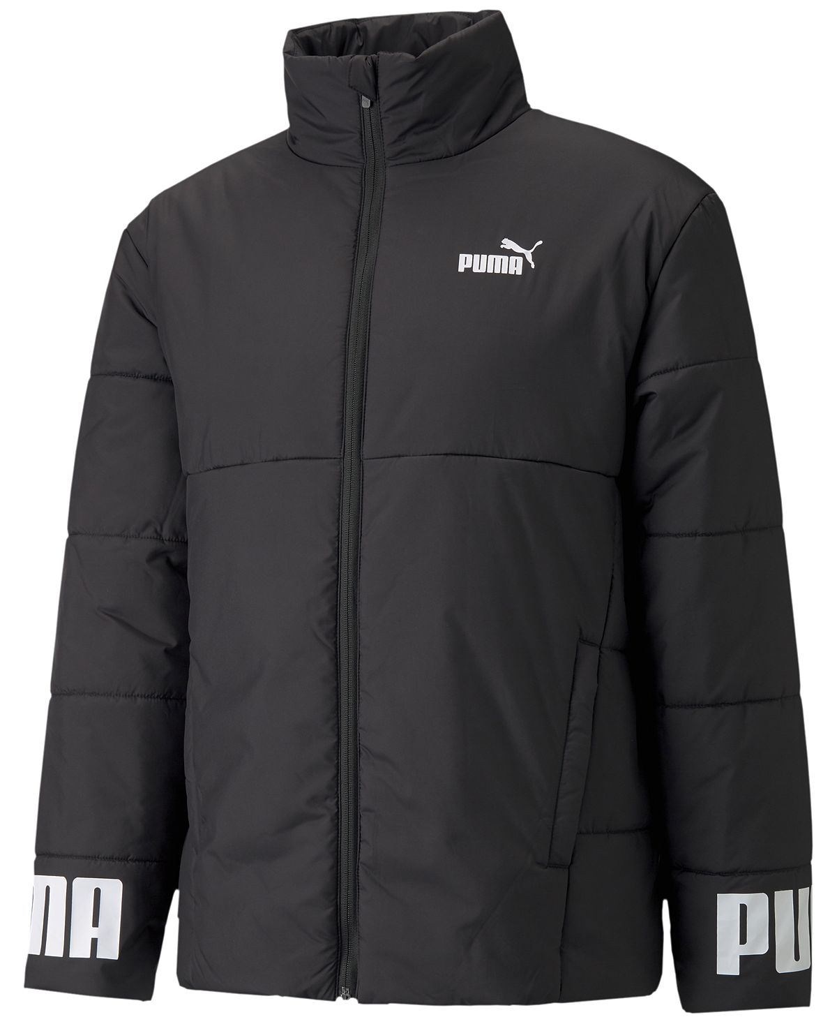 Puma Padded Zip-front Jacket Black