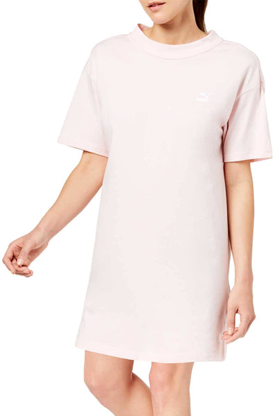Puma Pearl Pink Cotton Bow T-Shirt Dress