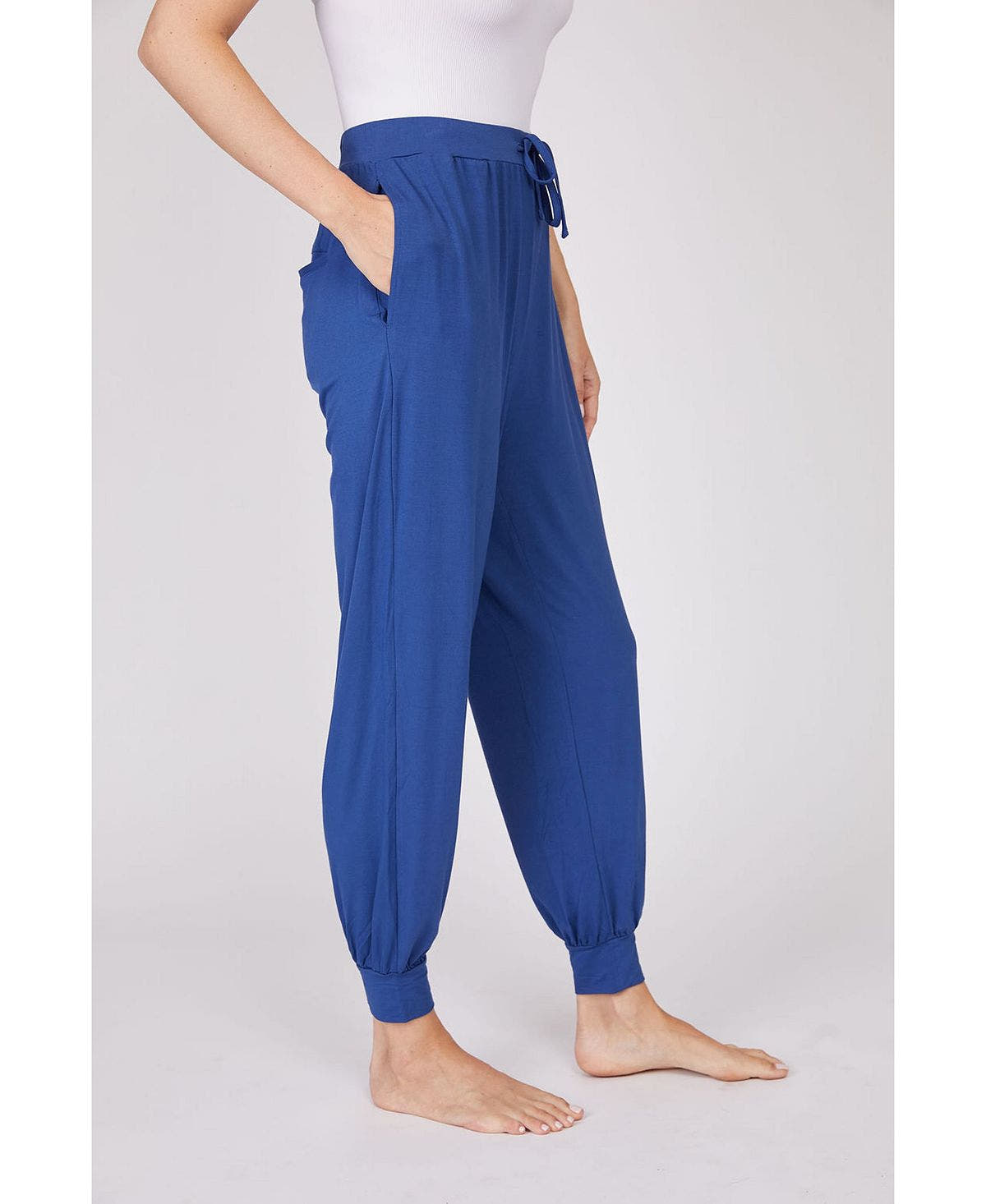 Pure Fiber Draped Jogger Pants Navy