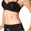 Q-T Intimates Exclusively for Fredrick's of Hollywood Black Breathtaking Lace Balconette Bra
