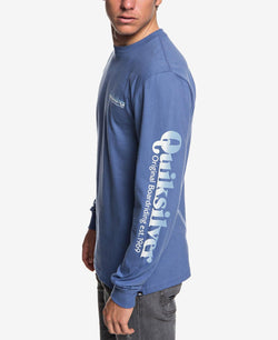 Quiksilver Twin Fin Blend Logo Graphic T-shirt Bijou Blue thumbnail 2