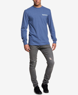 Quiksilver Twin Fin Blend Logo Graphic T-shirt Bijou Blue thumbnail 3