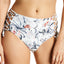 RACHEL by Rachel Roy High Waist Lace Up Bikini Bottom in White Floral