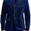 RNT23 Deep-Blue Velveteen Blazer