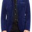 RNT23 Deep-Blue Velveteen Blazer