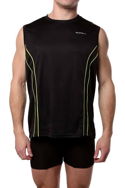 RPX Black Crew-Neck Muscle Tank