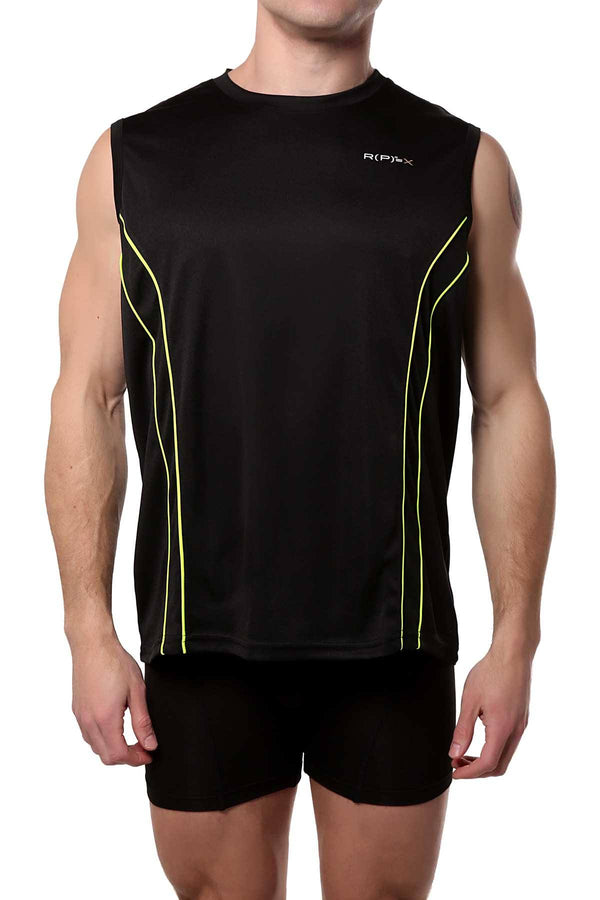 RPX Black Crew-Neck Muscle Tank