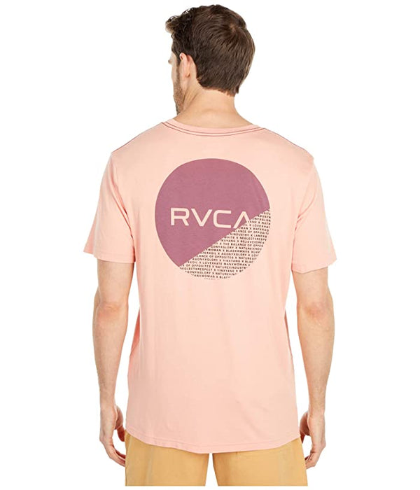 RVCA Fraction Short Sleeve (Sherbet Pink) Men's Clothing Pink
