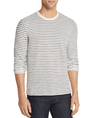 Rag & Bone Railroad Striped Tee Ivory/black