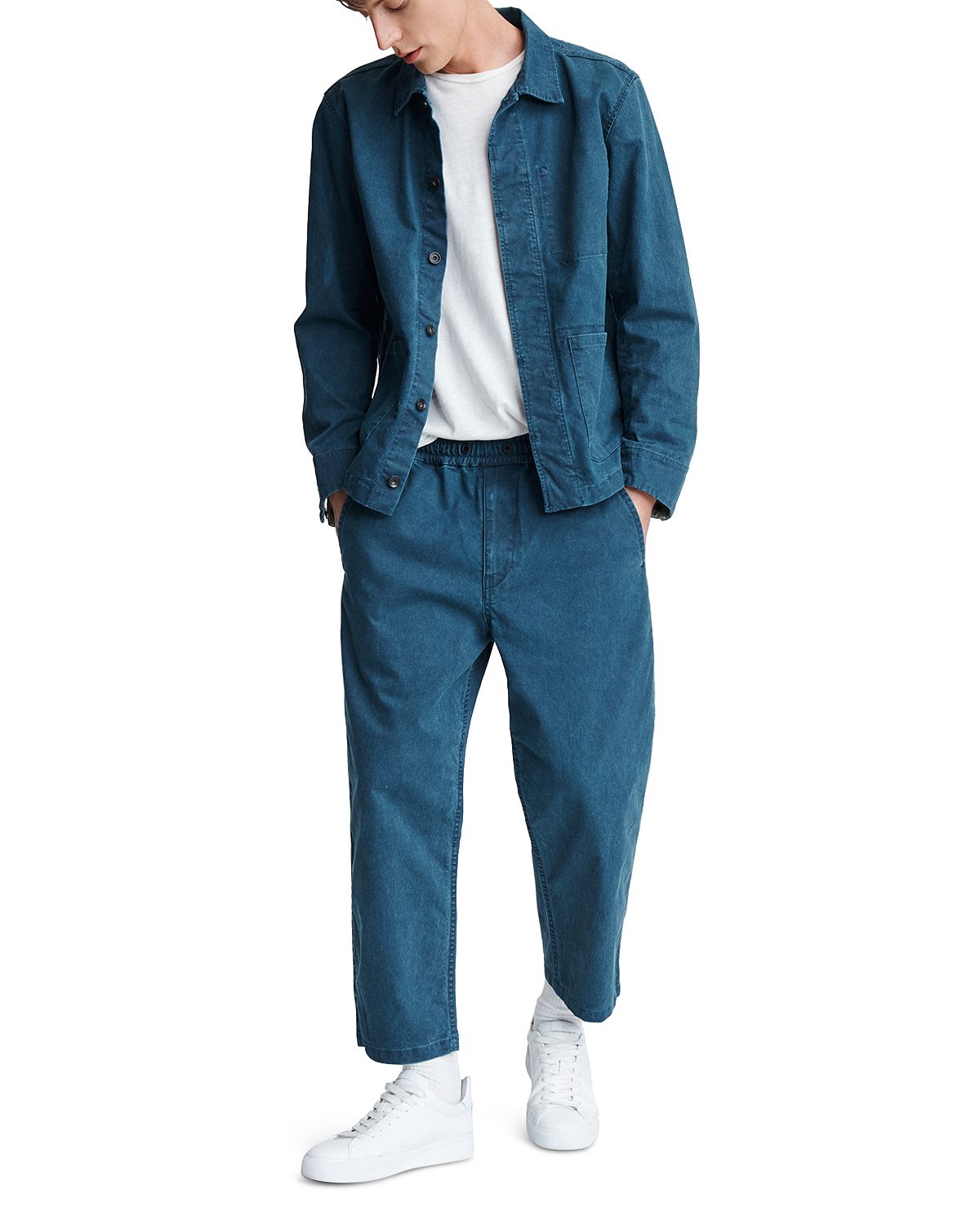 Rag & Bone Reed Regular Fit Skate Jacket Blue Sandstone