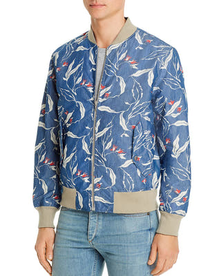 Rag & Bone Reversible Manston Slim Fit Jacket Indigo/Floral