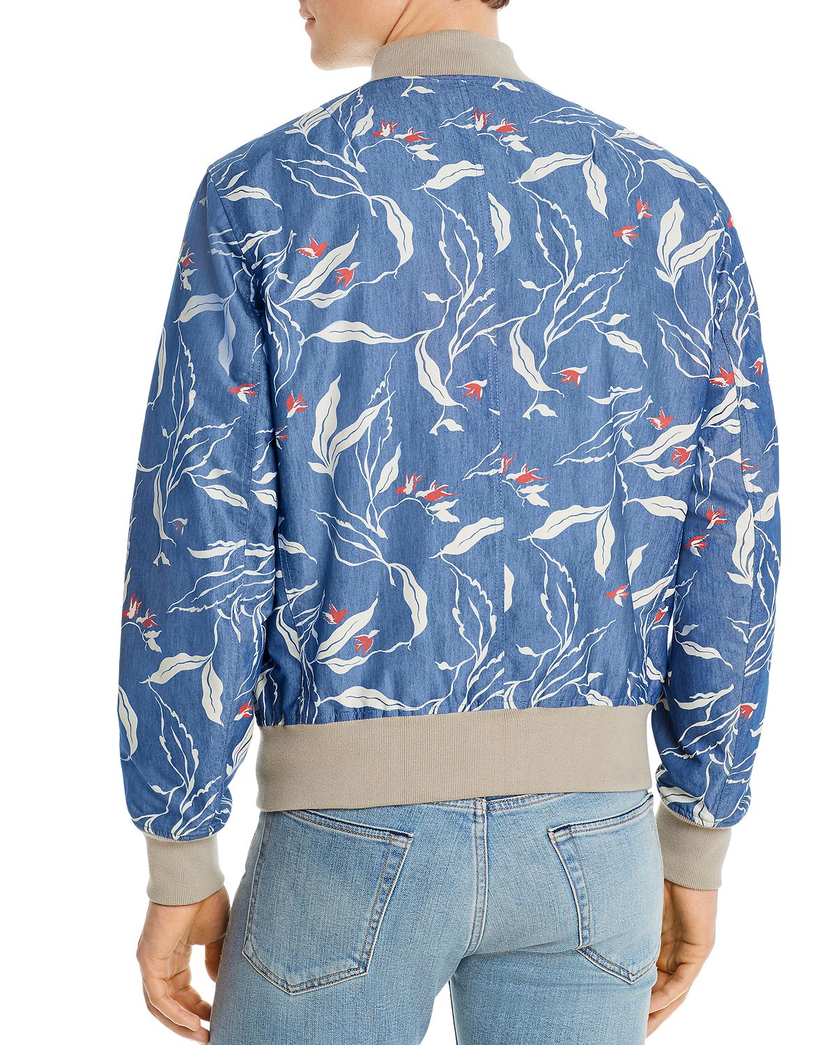 Rag & Bone Reversible Manston Slim Fit Jacket Indigo/Floral