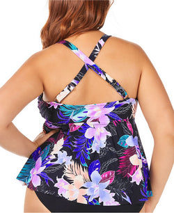 Raisins Curve Trendy Plus Juniors' Lagide Printed Atlantic Tankini Top Multi thumbnail 2