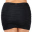 Raisins Curve Trendy Plus Juniors' Ruched Costa High-waist Swim Skirt Black