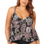 Raisins Curve Trendy Plus Juniors' Wild Romance Printed Atlantic Tankini Top Multi