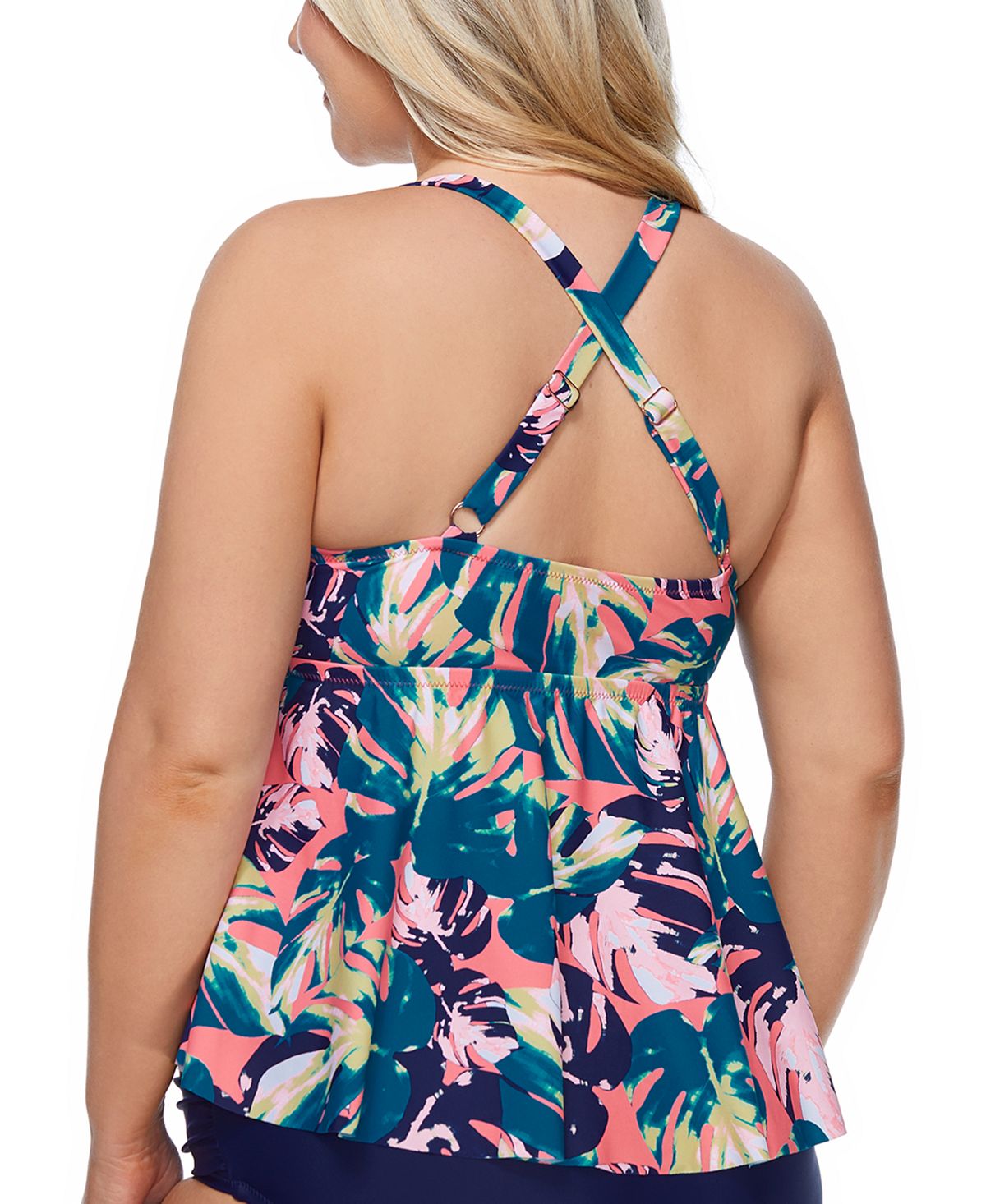 Raisins Curve Trendy Plus Maspalomas Atlantic Printed Tankini Top Maspalomas