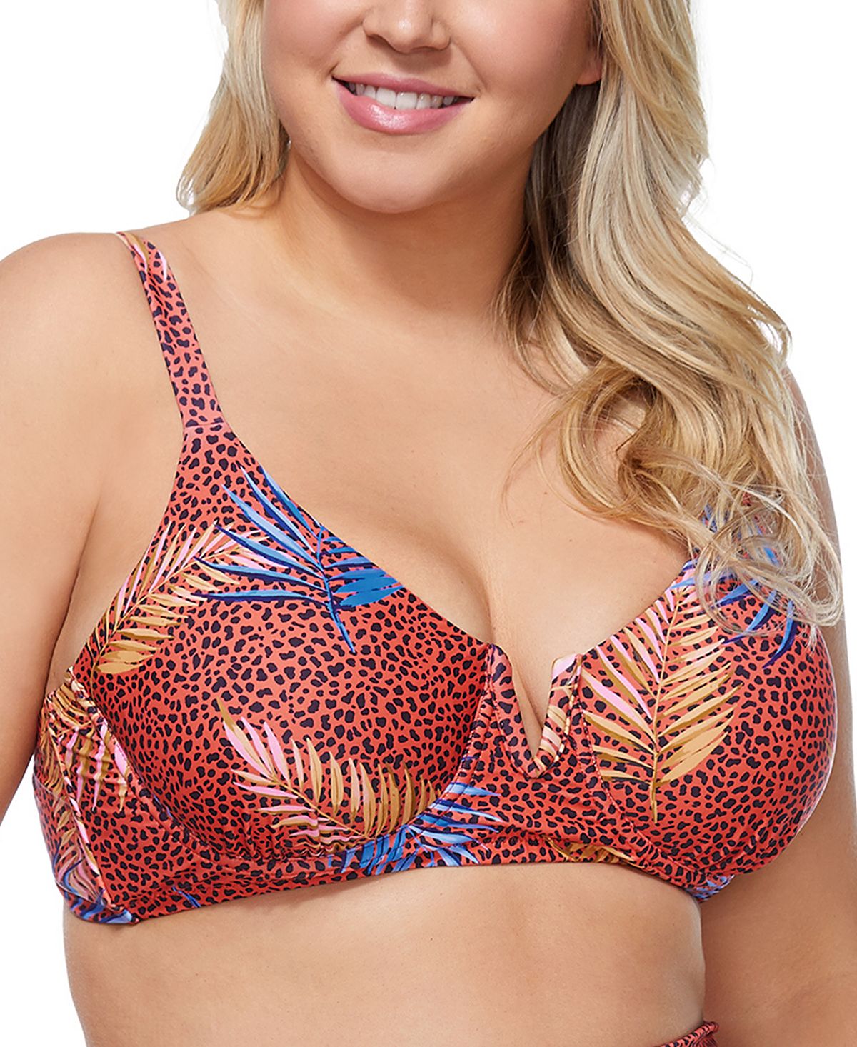 Raisins Curve Trendy Plus Nomad Byron Printed Underwire Bikini Top Nomad