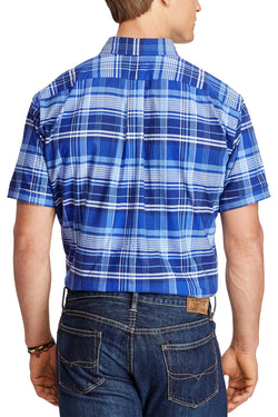 Ralph Lauren Blue/Navy Plaid Big/Tall Oxford Shirt thumbnail 4