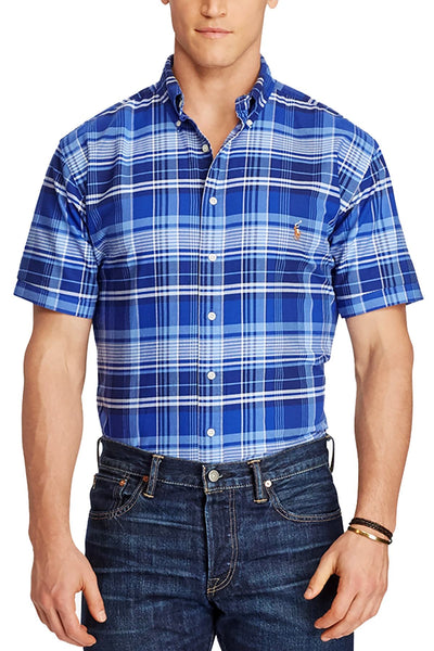 Ralph Lauren Blue/Navy Plaid Big/Tall Oxford Shirt