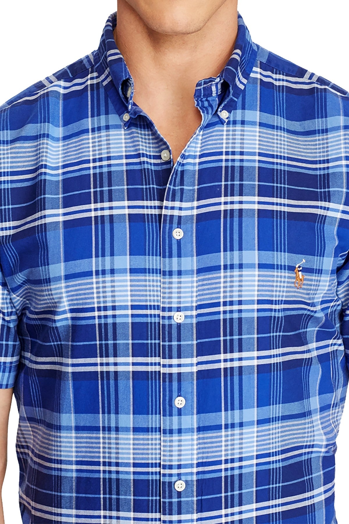 Ralph Lauren Blue/Navy Plaid Big/Tall Oxford Shirt