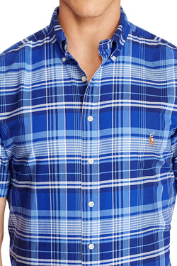 Ralph Lauren Blue/Navy Plaid Big/Tall Oxford Shirt thumbnail 3