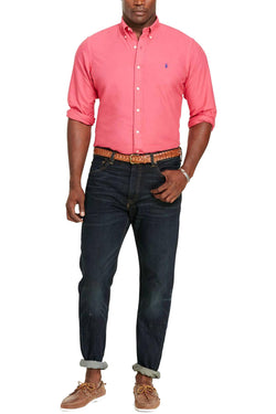 Ralph Lauren Tropic Pink Big/Tall Garment Dyed Cotton Shirt thumbnail 3