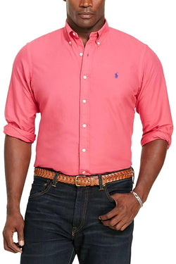 Ralph Lauren Tropic Pink Big/Tall Garment Dyed Cotton Shirt thumbnail 1