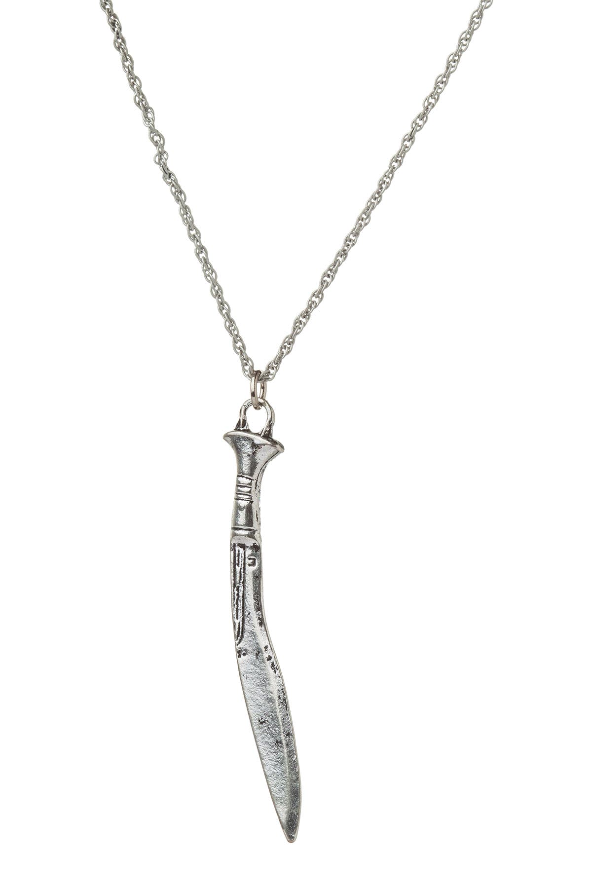 Rave Silver Knife Necklace
