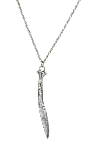Rave Silver Knife Necklace
