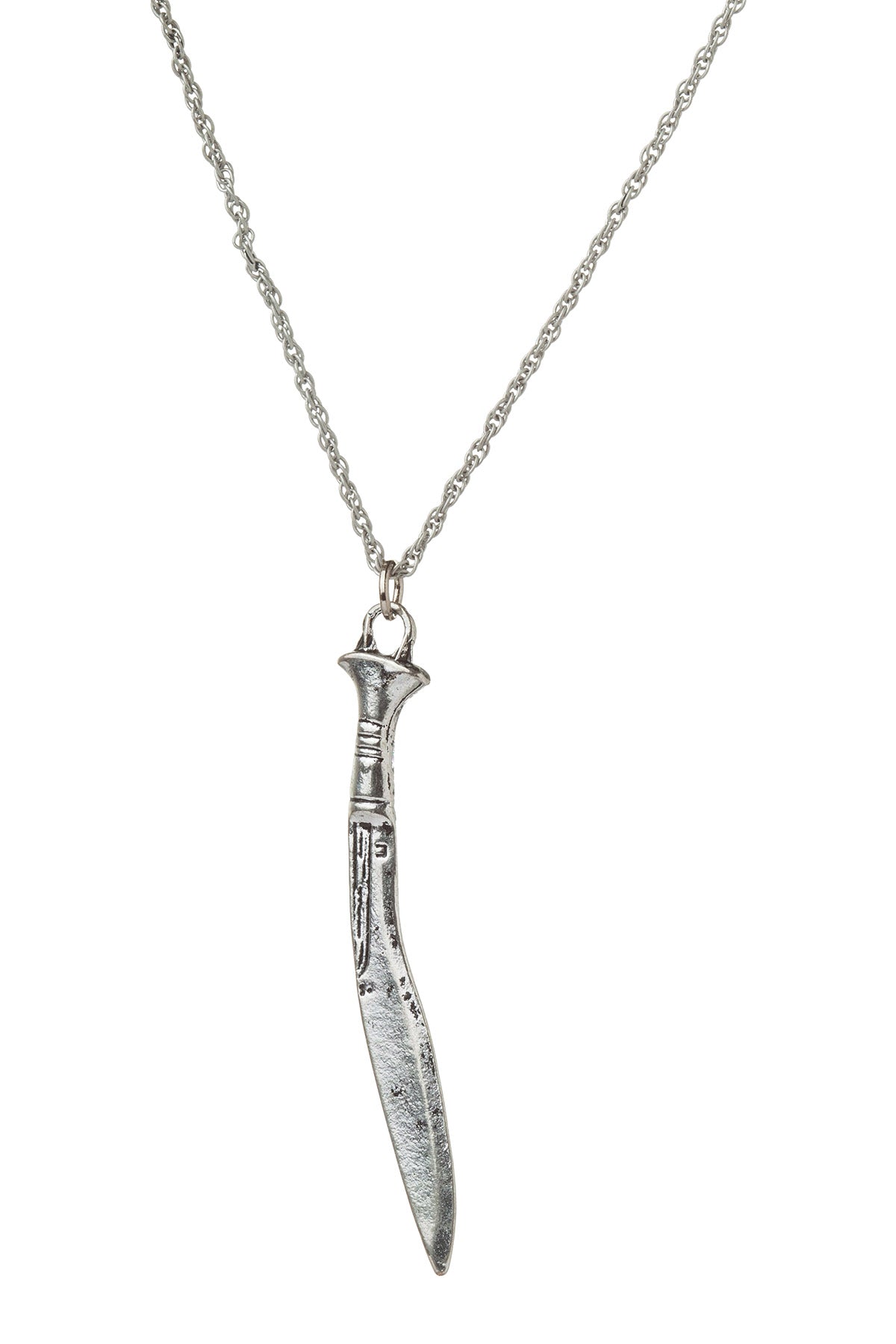 Rave Silver Knife Necklace
