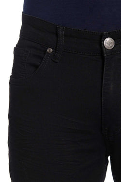 Recess Jeans Black Solid Stretch Slim Jean thumbnail 4