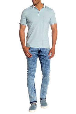 Recess Jeans Light Blue Solid Stretch Slim Jean thumbnail 2