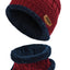 Red Ultra-Soft 2Pc Fleece-Lined Beanie/Neck Warmer