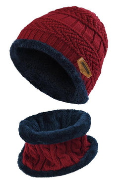 Red Ultra-Soft 2Pc Fleece-Lined Beanie/Neck Warmer thumbnail 2