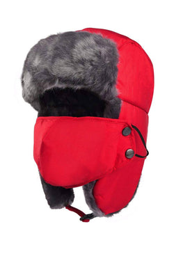 Red Unisex Trooper Trapper Hat/Mask thumbnail 1
