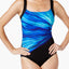 Reebok Blue Bright-Horizon Printed Active Swimsuit
