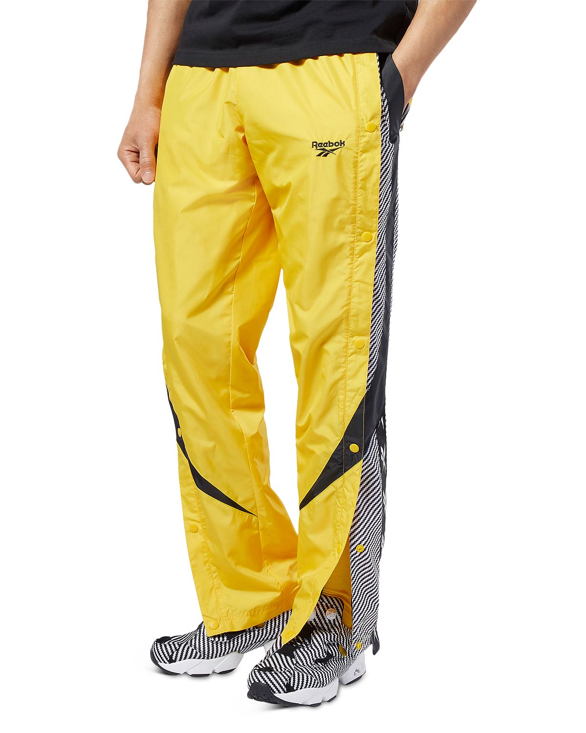 Reebok Cl V Snap-side Track Pants Toxic Yellow