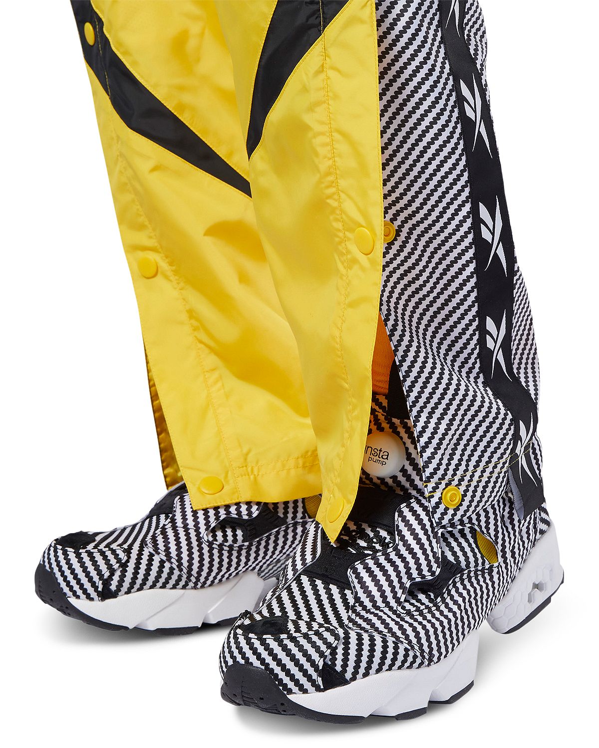 Reebok Cl V Snap-side Track Pants Toxic Yellow