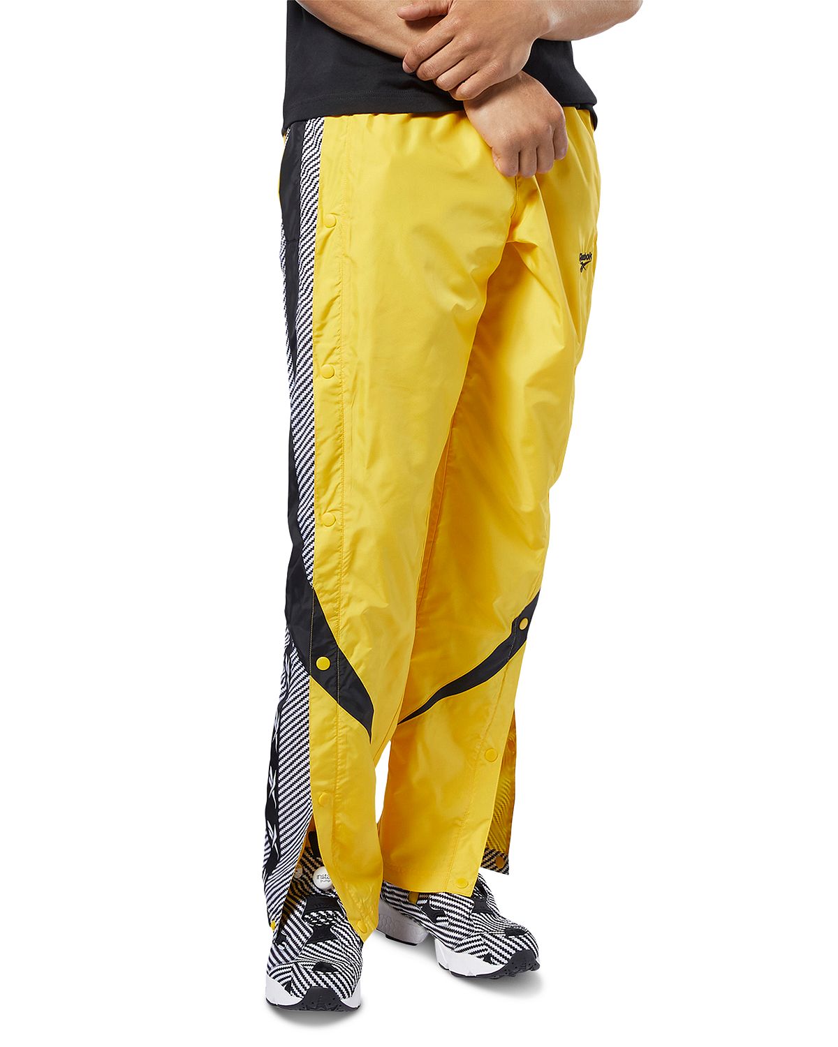 Reebok Cl V Snap-side Track Pants Toxic Yellow