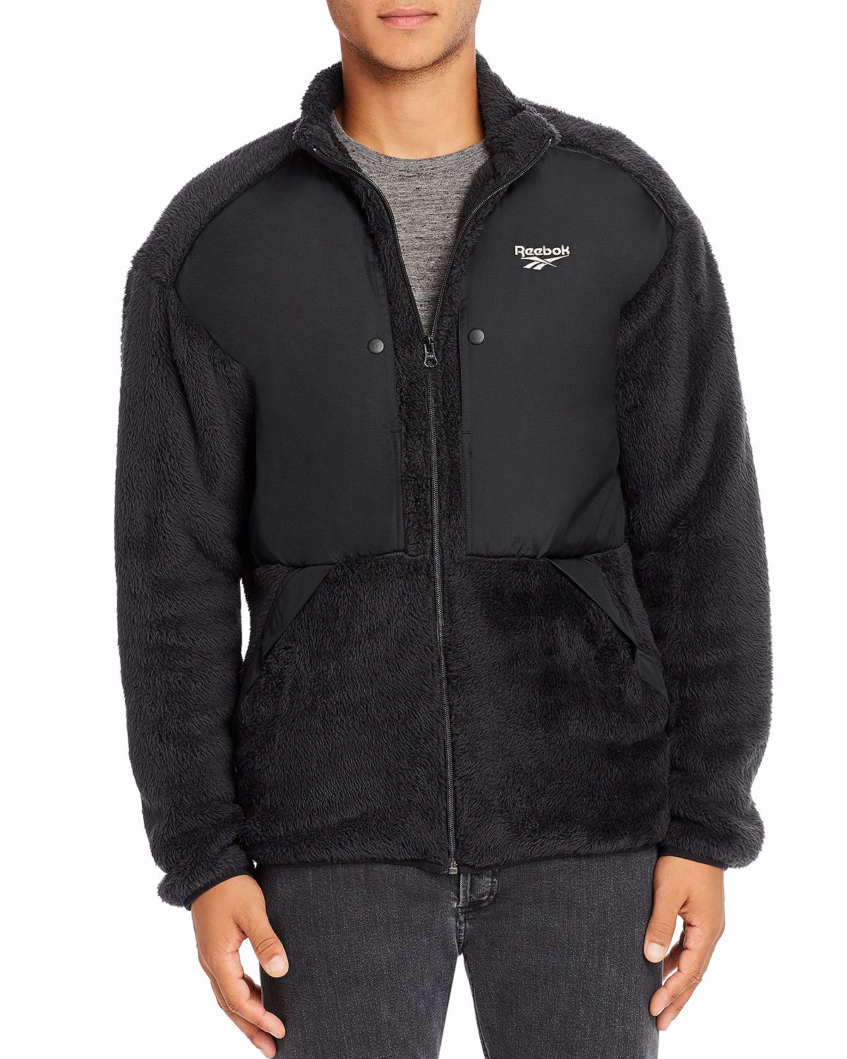 Reebok Clf Mixed-media Trail Jacket Black