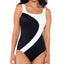 Reebok Colorblocked One-piece Swimsuit Colorblock Black/White