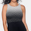 Reebok Endless Endurance High Neck Tankini Top Black/White
