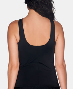 Reebok Endless Endurance High Neck Tankini Top Black/White thumbnail 2
