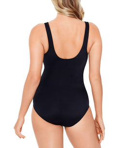 Reebok Glowing Strong Printed High-neck One-piece Swimsuit Blue thumbnail 2